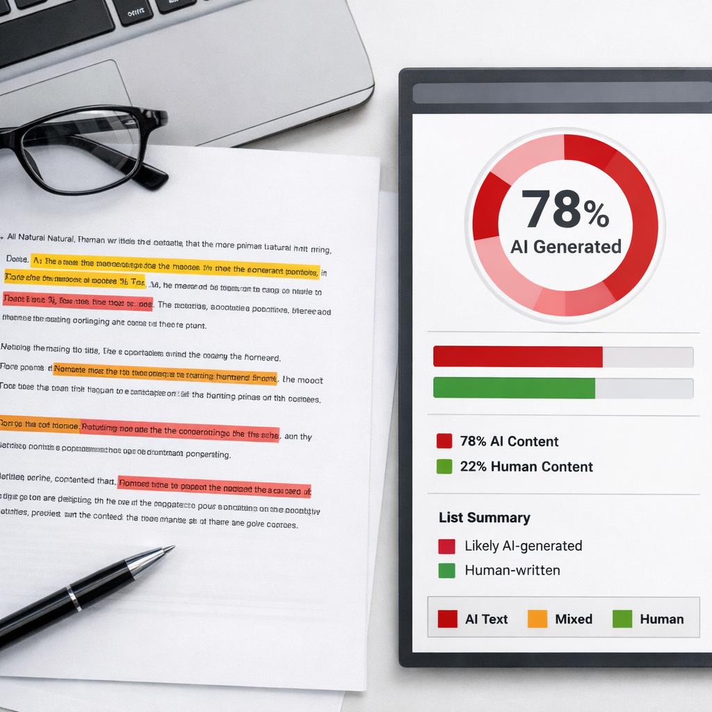 free ai detector with percentage score and highlights supporting image 3